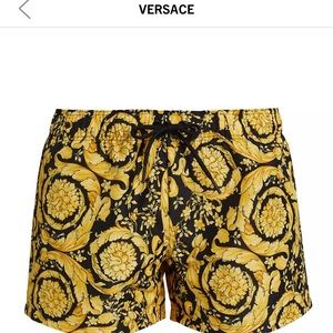 NWT  Versace swim shorts size 40. ( size US 4) Baroque print - drawstring small